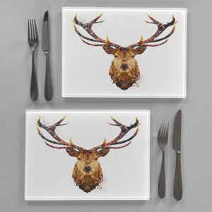 "The Stag" Premium Glass Placemat