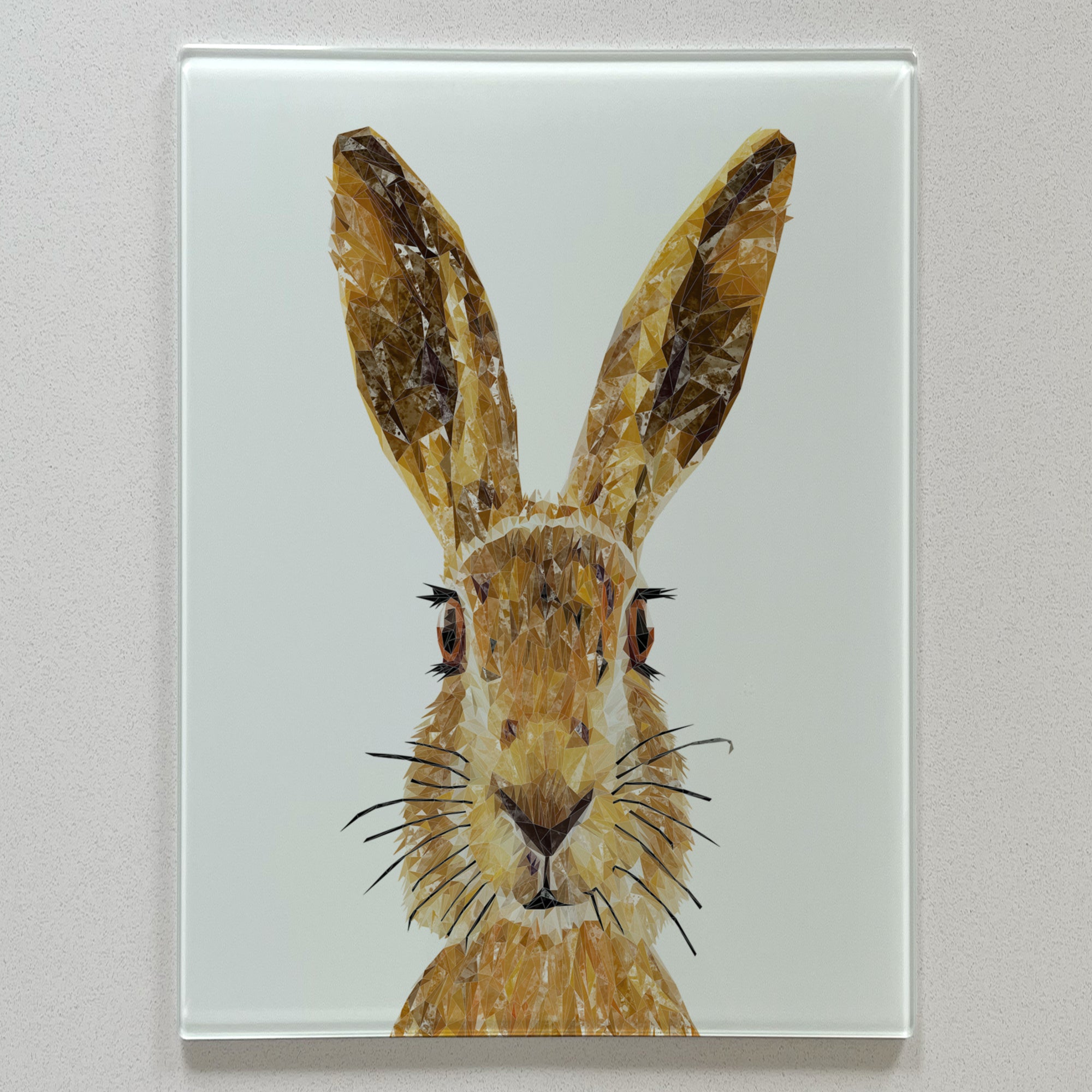 The Hare Portrait, Premium Glass Worktop Saver