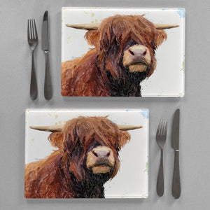 "Henry" The Highland Bull Premium Glass Placemat