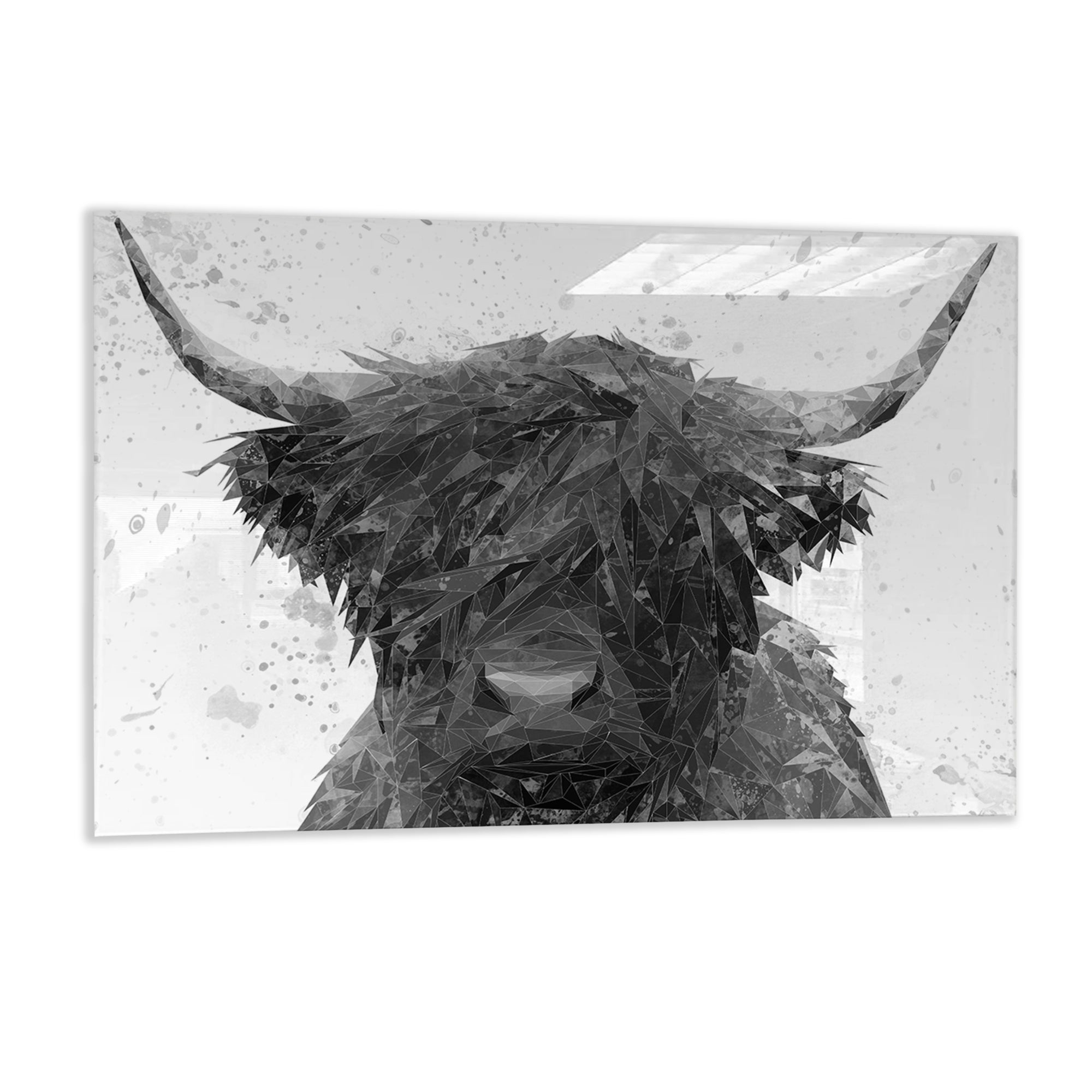 "The Highland" (B&W) Glass Wall Art