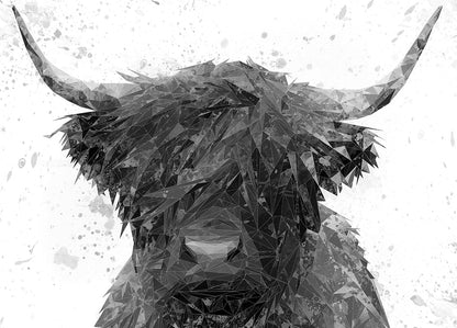 "The Highland" (B&W) Premium Glass Placemat