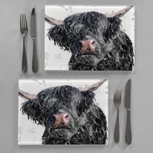 "Bruce" The Highland Bull Premium Glass Placemat