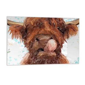 "Harry" The Highland Cow Glass Wall Art