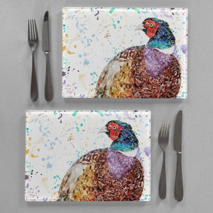 "Marty" The Pheasant Premium Glass Placemat