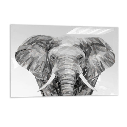 "Ernest" The Elephant Glass Wall Art