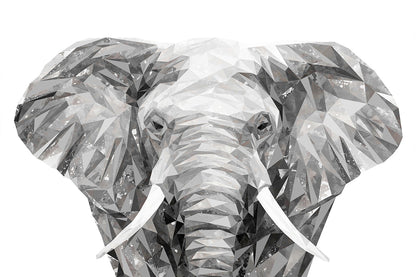 "Ernest" The Elephant Glass Wall Art