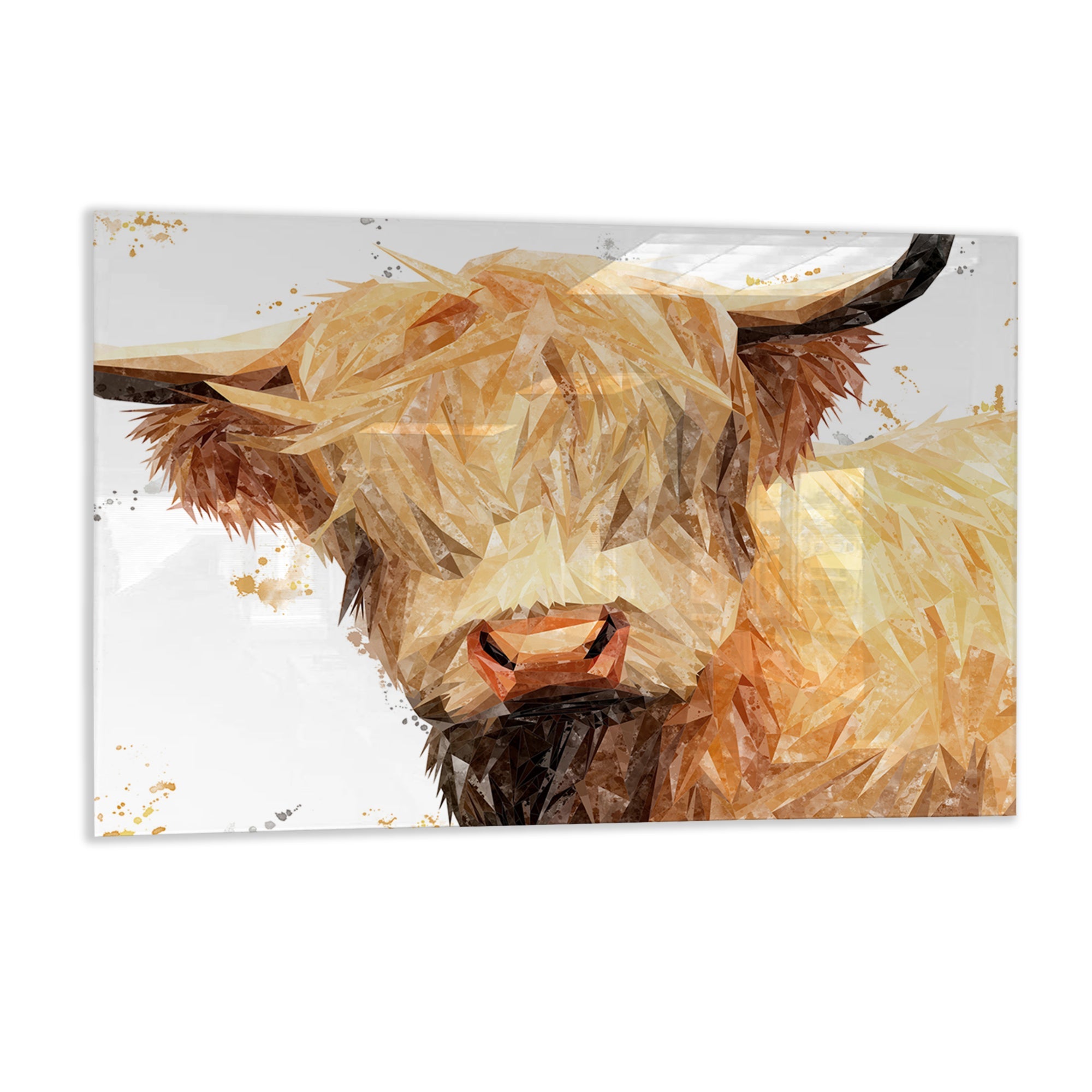 "Brenda" The Highland Cow Glass Wall Art