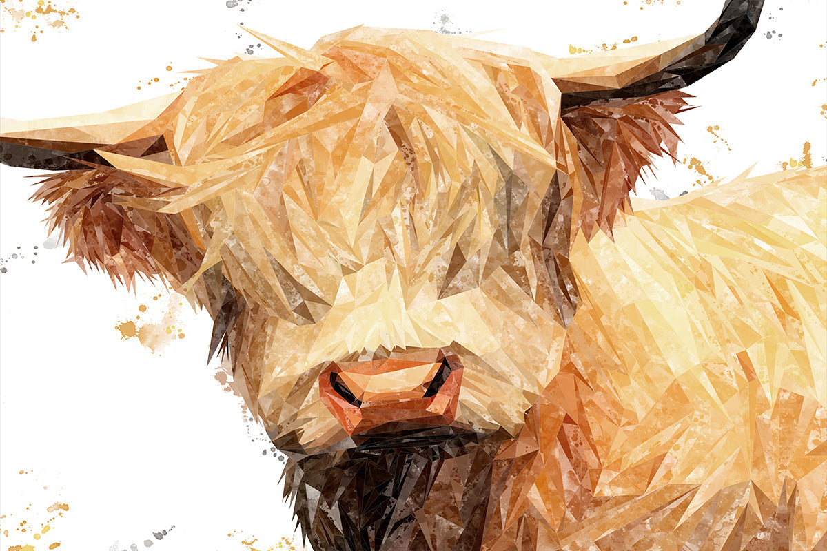 "Brenda" The Highland Cow Glass Wall Art