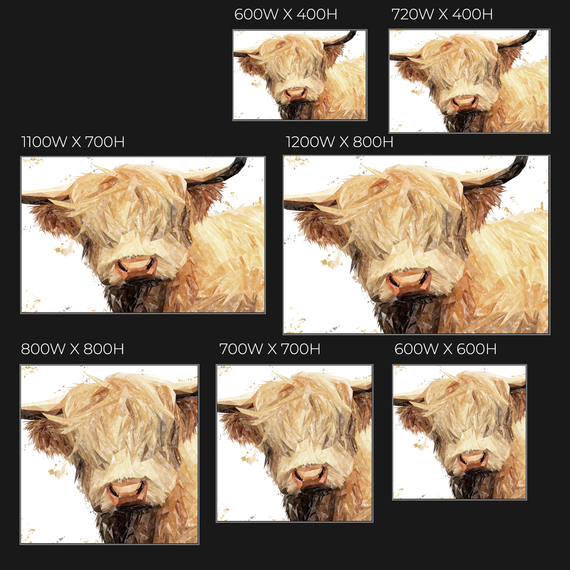 "Brenda" The Highland Cow Glass Wall Art