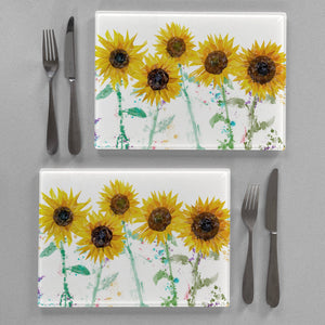 "The Sunflowers" Premium Glass Placemat