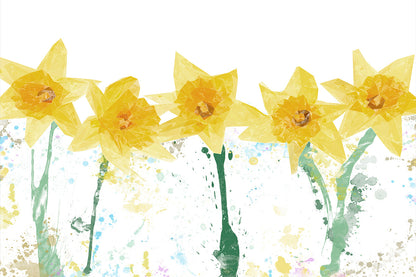 "The Daffodils" Glass Wall Art