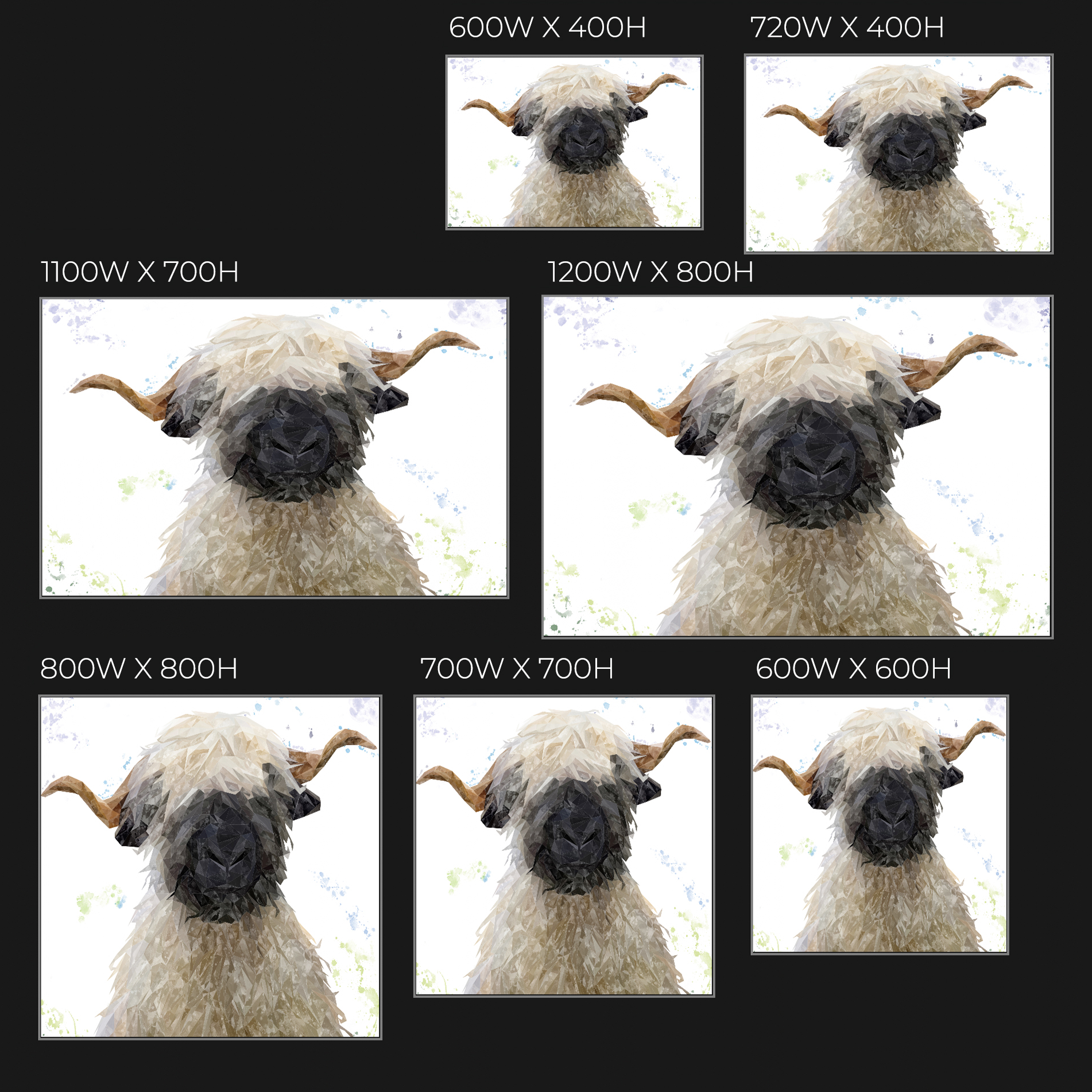 "Betty" The Valais Blacknose Sheep Glass Wall Art