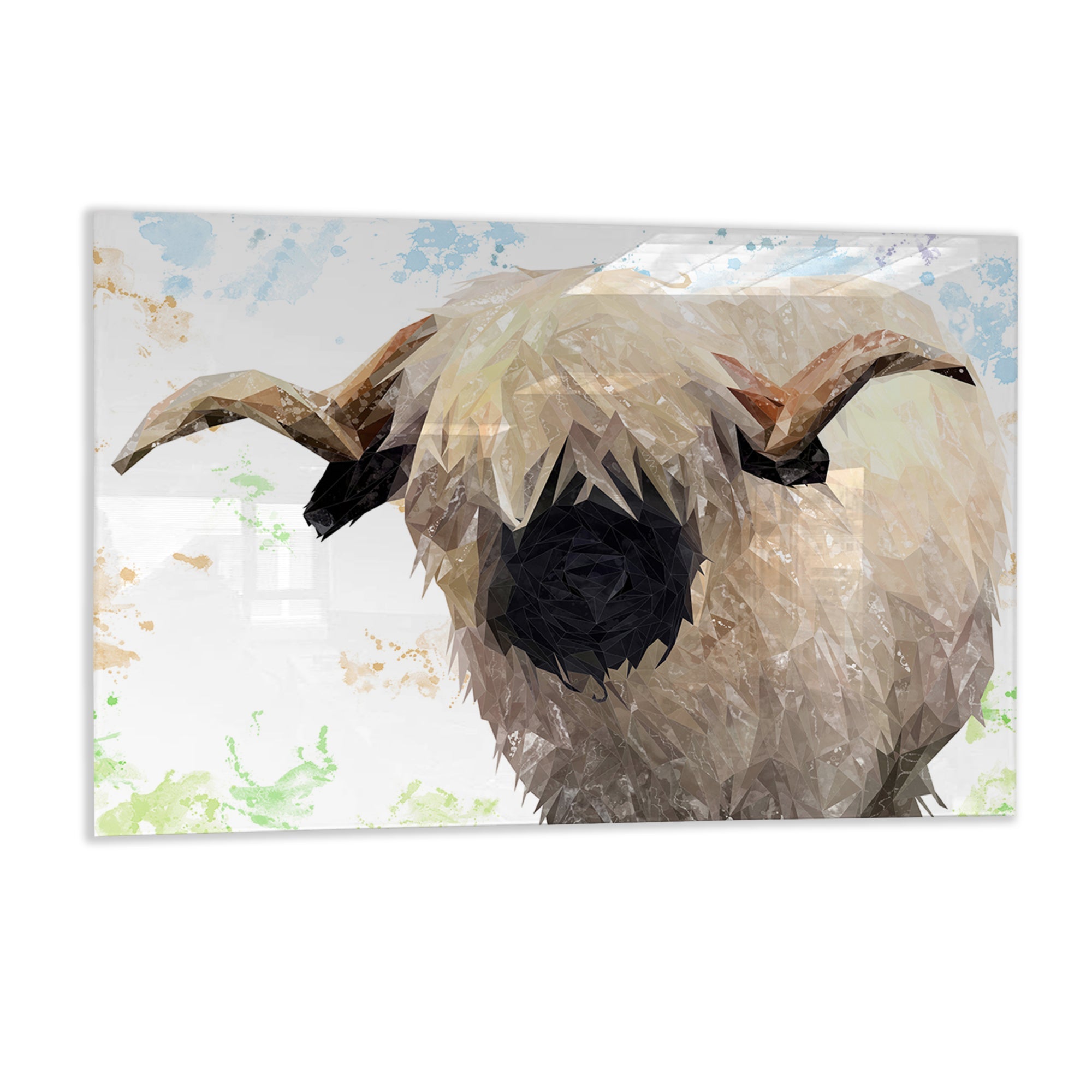 "Bertie" The Valais Ram Glass Wall Art