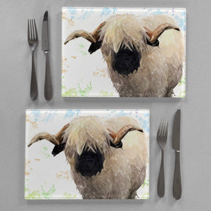 "Bertie" The Valais Ram Premium Glass Placemat