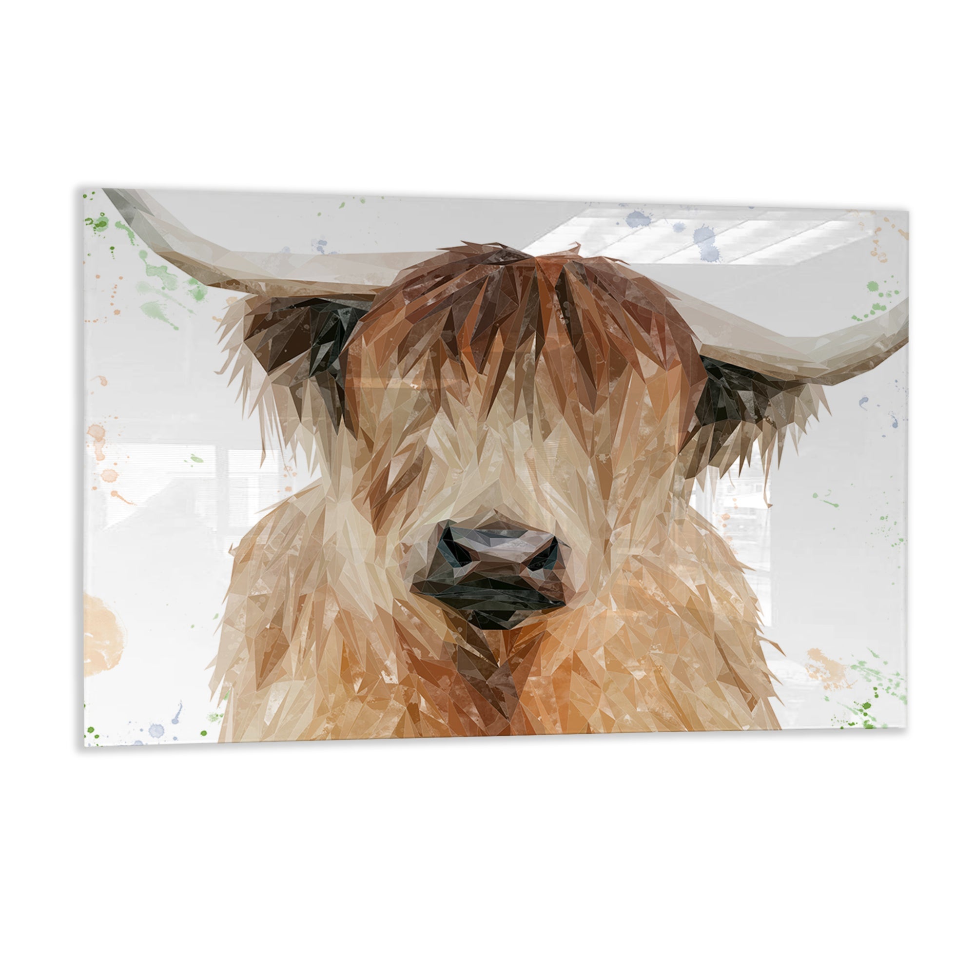 "Bernadette" The Highland Cow Glass Wall Art