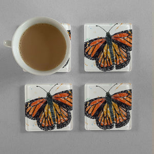 "The Butterfly" Premium Glass Coasters