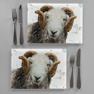 "Stanley" The Herdwick Ram Premium Glass Placemat