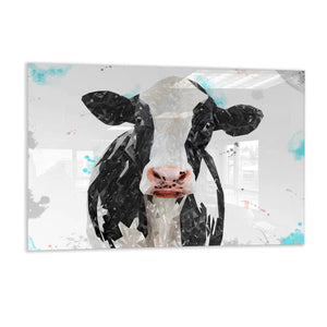 "Harriet" The Holstein Cow Glass Wall Art