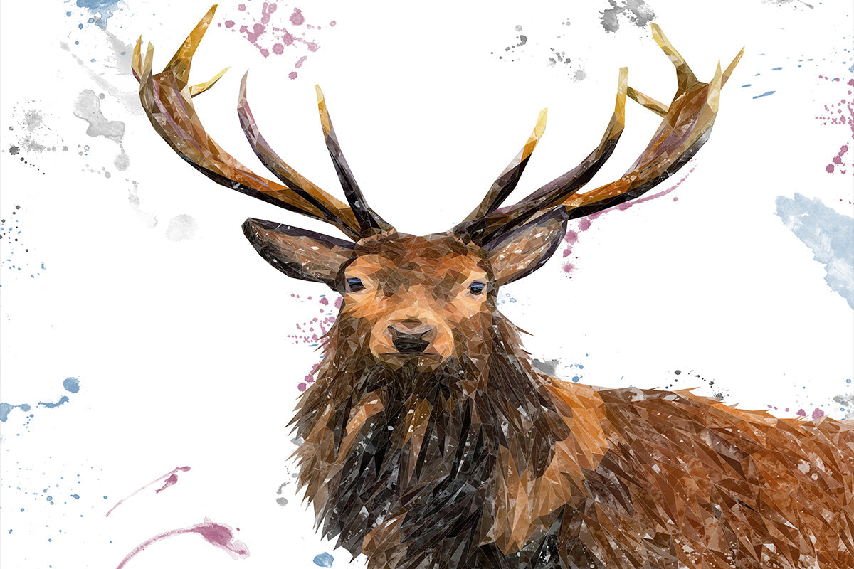 "Rory" The Stag Glass Wall Art