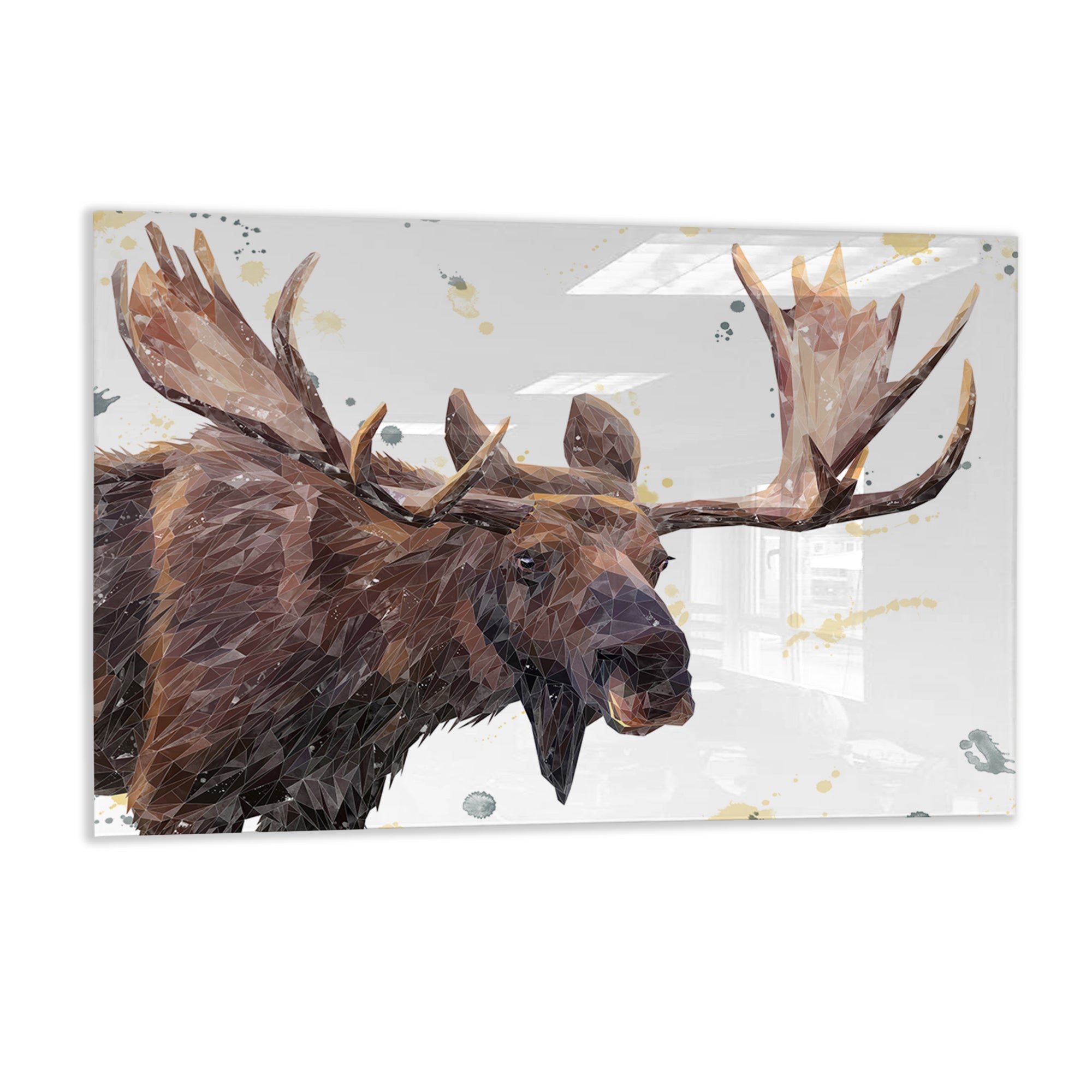 "Maurice" The Moose Glass Wall Art