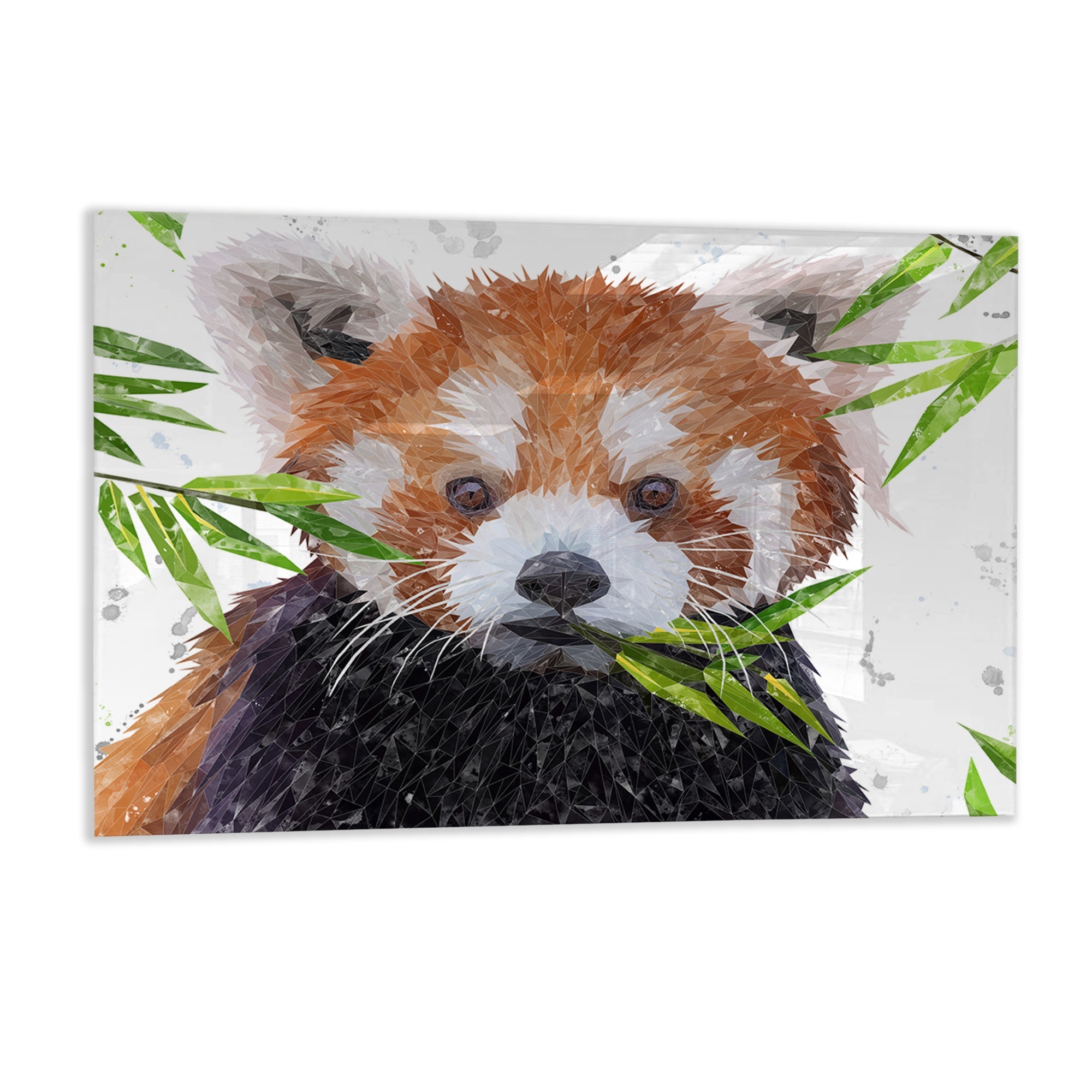 "Red" The Red Panda Glass Wall Art