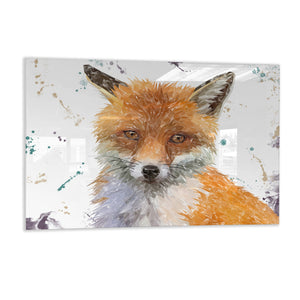 "Rusty" The Fox Glass Wall Art