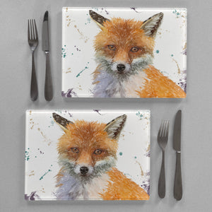 "Rusty" The Fox Premium Glass Placemat