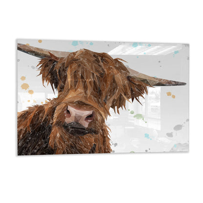 "Mac" The Highland Bull Glass Wall Art