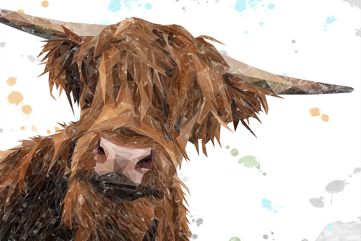 "Mac" The Highland Bull Glass Wall Art