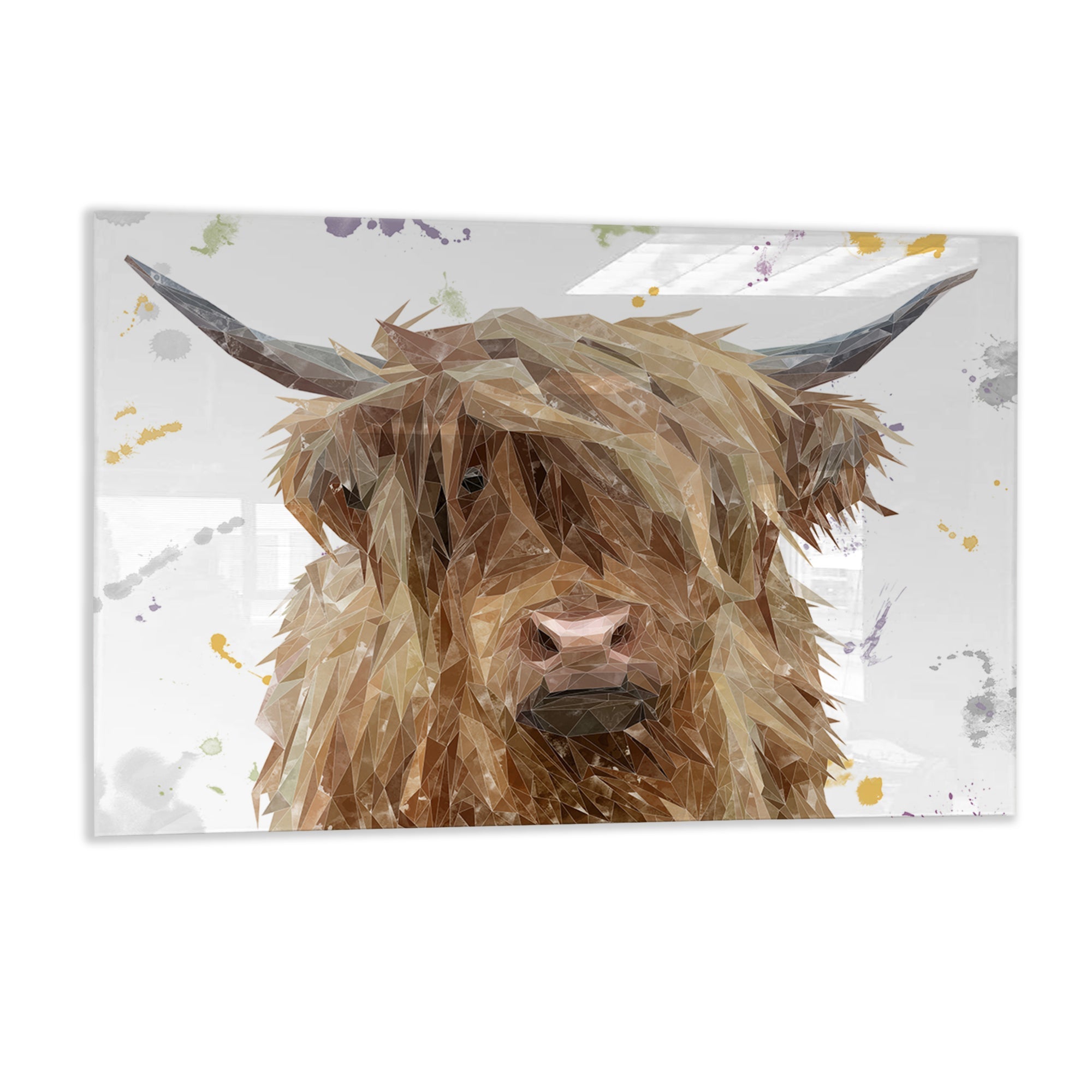 "Millie" The Highland Cow Glass Wall Art