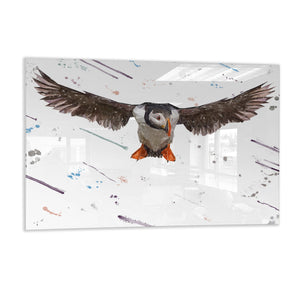 "Frank" The Puffin Glass Wall Art