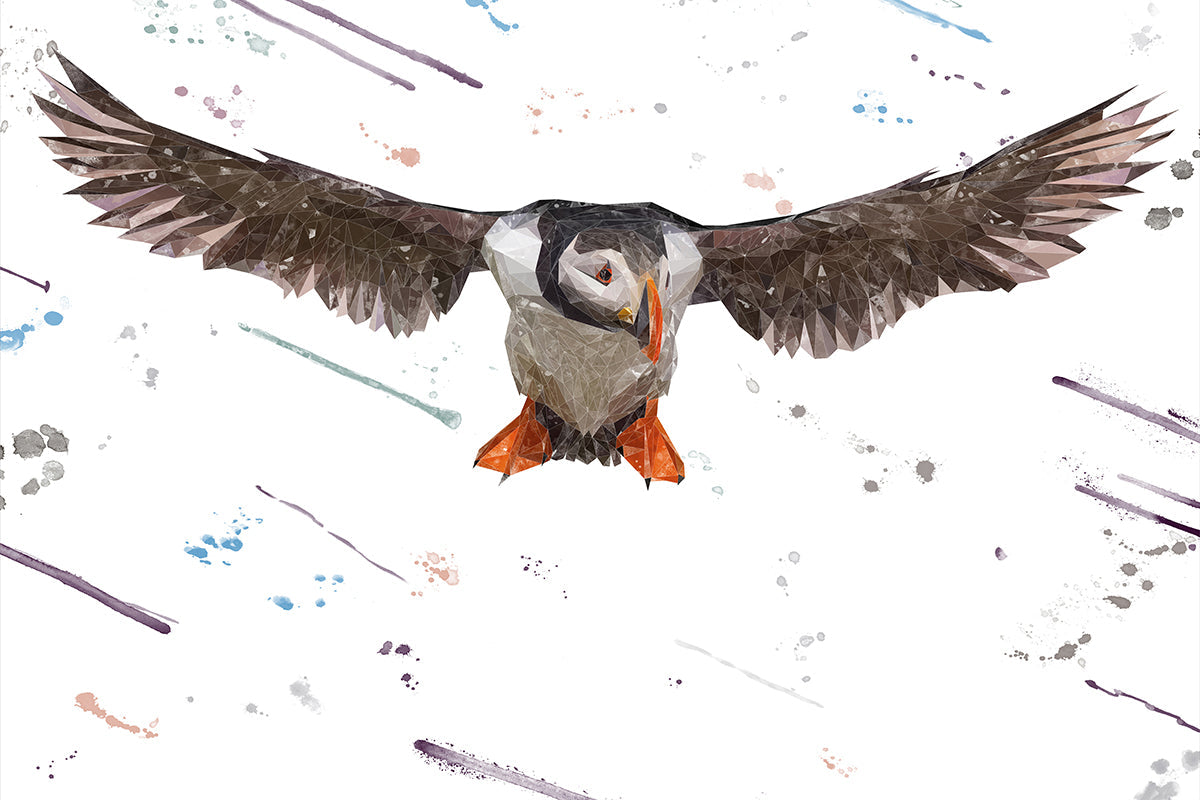 "Frank" The Puffin Glass Wall Art