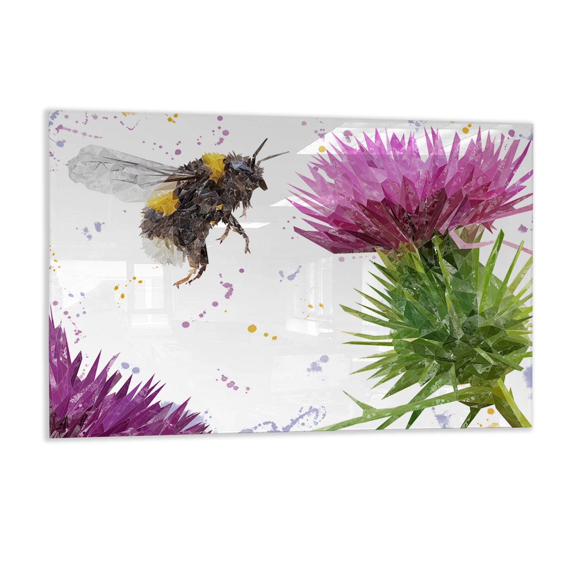 "Highland Honey" The Bee & The Thistle Glass Wall Art