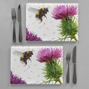 "Highland Honey" The Bee & The Thistle Premium Glass Placemat