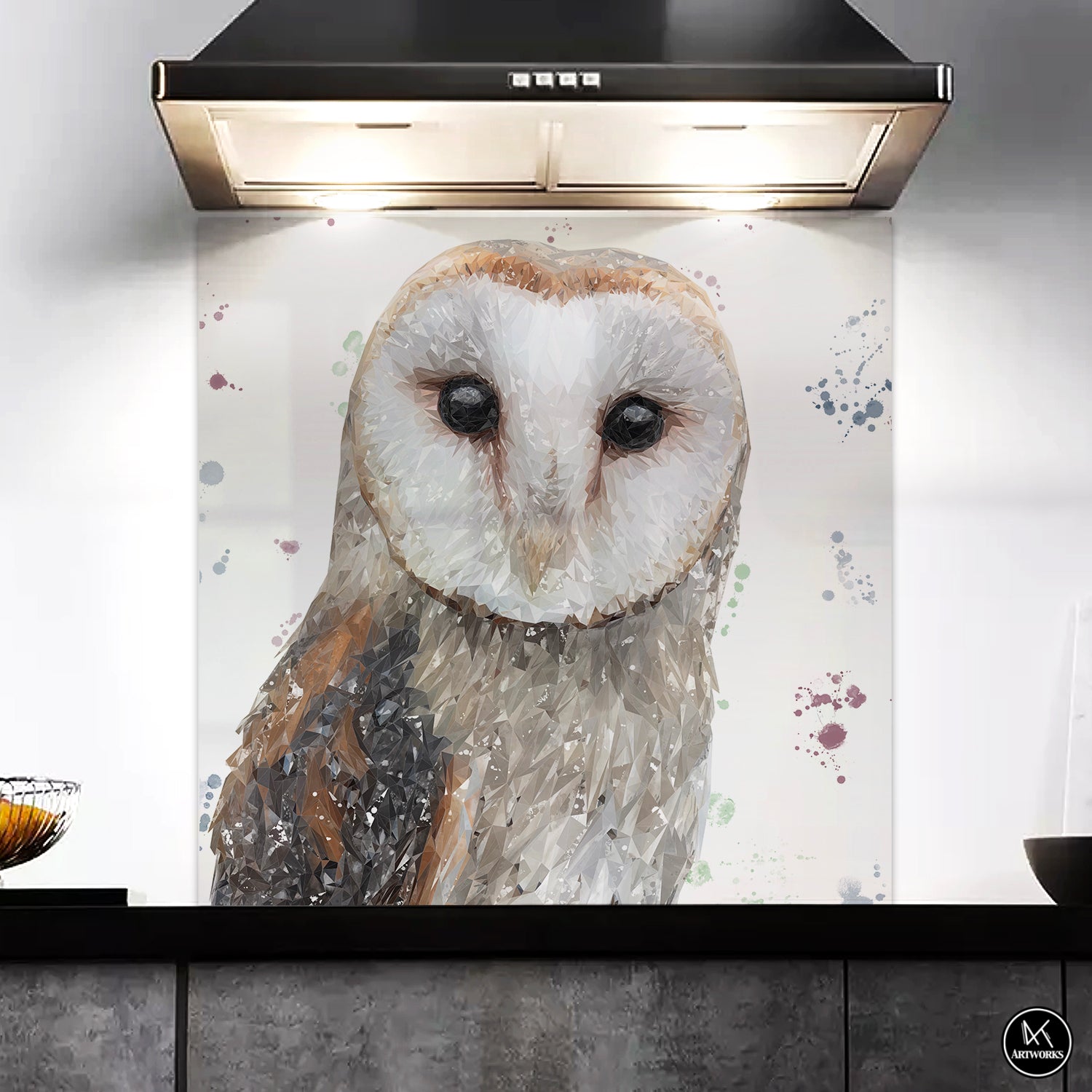 "Whisper" The Barn Owl Kitchen Splashback