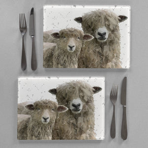 "Lily & Lottie" Background Splashes Premium Glass Placemat