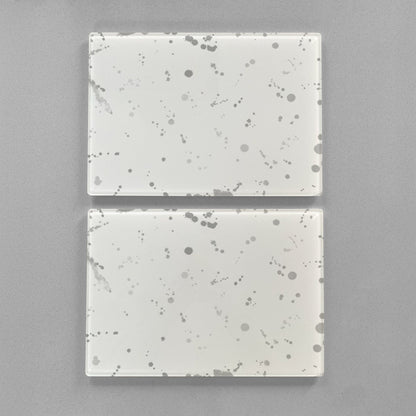"Millie" Grey Background Splashes Accent Premium Glass Placemat