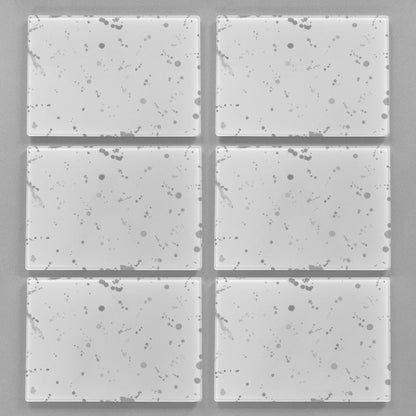 "Millie" Grey Background Splashes Accent Premium Glass Placemat
