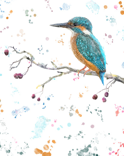 "On the Lookout" The Kingfisher (portrait) Kitchen Splashback - Andy Thomas Artworks