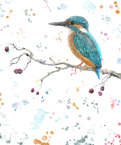 "On the Lookout" The Kingfisher (portrait) Kitchen Splashback - Andy Thomas Artworks