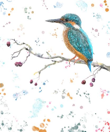"On the Lookout" The Kingfisher (portrait) Kitchen Splashback - Andy Thomas Artworks