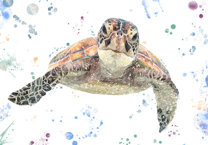 NEW! "Drift" The Sea Turtle Kitchen Splashback - Andy Thomas Artworks