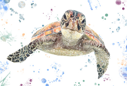 NEW! "Drift" The Sea Turtle Kitchen Splashback - Andy Thomas Artworks