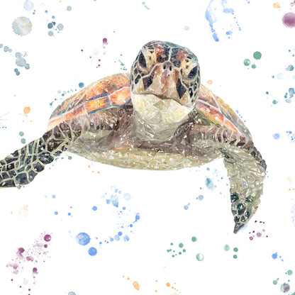 NEW! "Drift" The Sea Turtle Kitchen Splashback - Andy Thomas Artworks