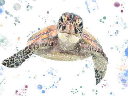 NEW! "Drift" The Sea Turtle Kitchen Splashback - Andy Thomas Artworks