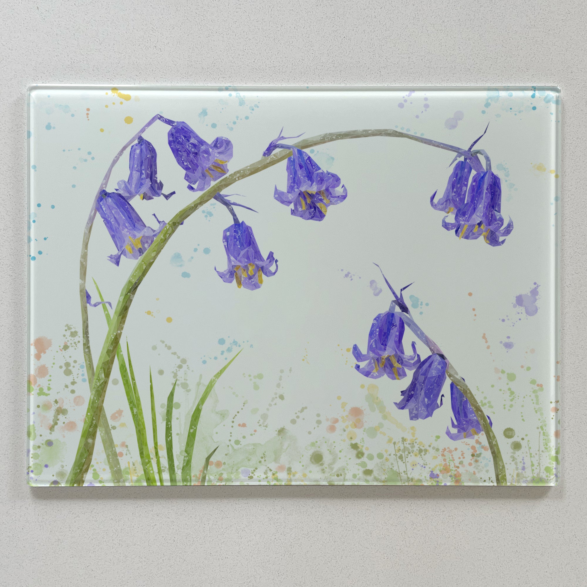 NEW! "Bluebells" Premium Glass Worktop Saver