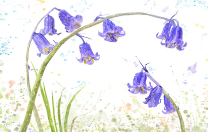 "Bluebells" Glass Wall Art