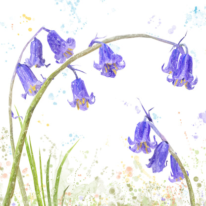 "Bluebells" Glass Wall Art
