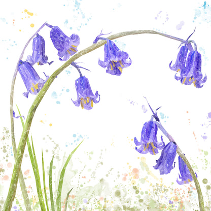 "Bluebells" Glass Wall Art