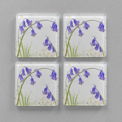 "Bluebells" Premium Glass Coasters